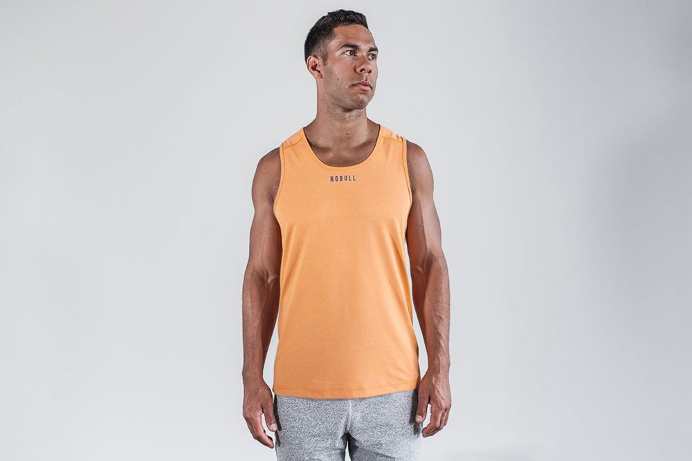 Débardeurs NOBULL Homme Orange - NOBULL Textu,France (0853-SYLHB)